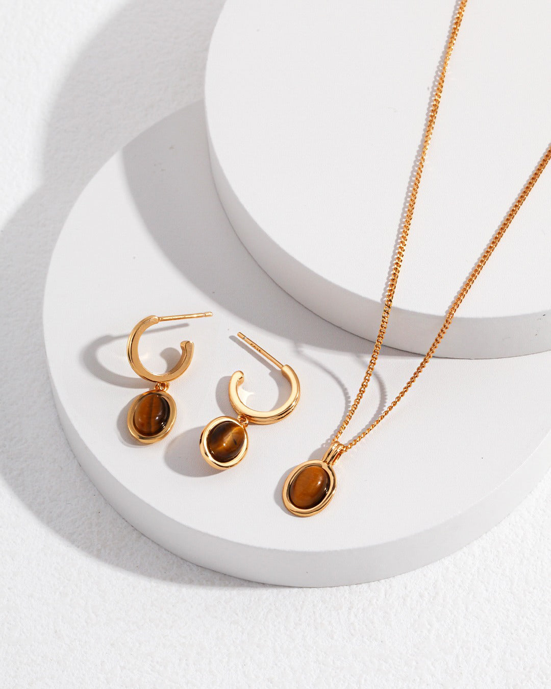 Nova Tiger's Eye Oval Necklace