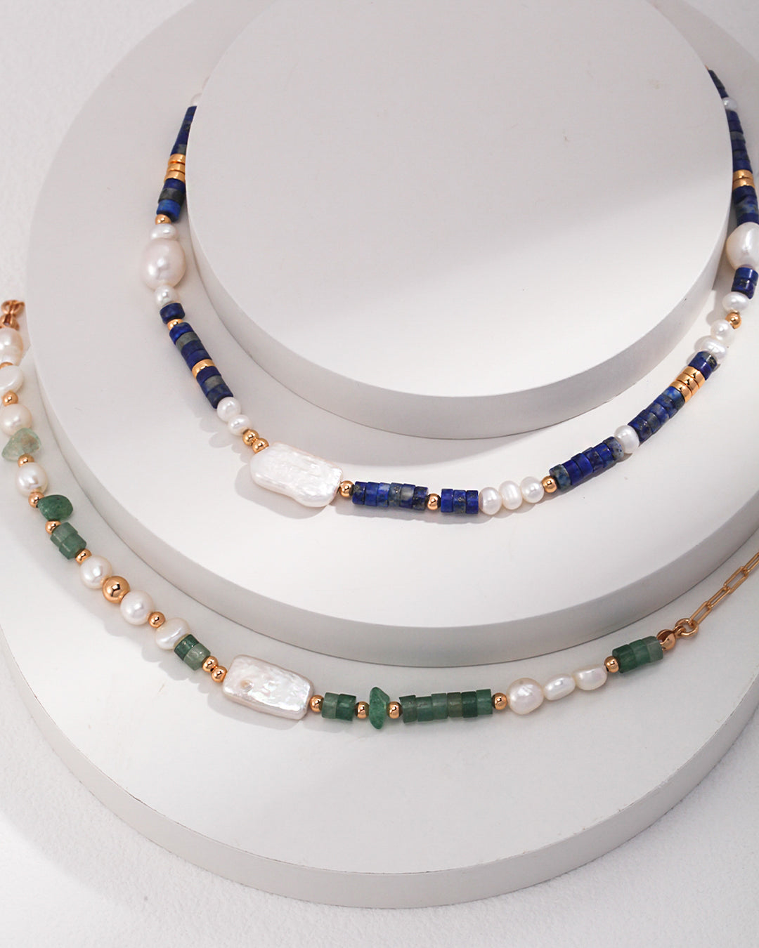 Amelia Lapis Lazuli Pearl Necklace